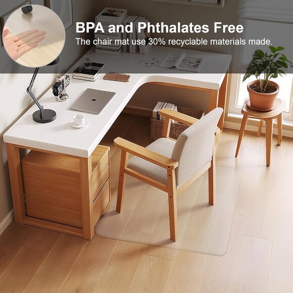 NEW Office Chair Mat for Hardwood Floor - 28"X30" - Picture 6 of 9